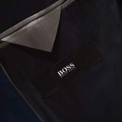 Pre Owned بليزر بوس باي هوغو بوس جين صوف أزرق كحلي L