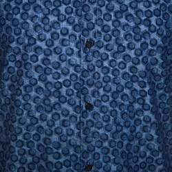 Pre Owned Boss By Hugo Boss Bicolor Printed Bersh Slim Fit Shirt M