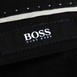 مملوكة مسبقًا Boss By Hugo Boss Charcoal Grey Check Patterned Wool Sharp2 Pants L 