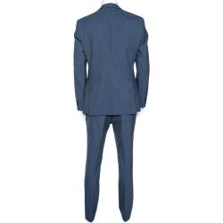 Pre Owned بذلة بوس باس هوغو بوس هالسي2/ميريل2 صوف نمط أزرق مقاس كبير (لارج)