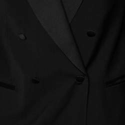 Pre Owned جاكت بوس باي هوغو بوس صف أزرار مزدوج أسود مقاس كبير جدا جدا