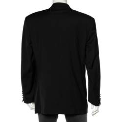 Pre Owned جاكت بوس باي هوغو بوس صف أزرار مزدوج أسود مقاس كبير جدا جدا