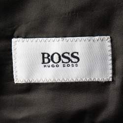 Pre Owned جاكت بوس باي هوغو بوس صف أزرار مزدوج أسود مقاس كبير جدا جدا