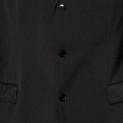 Pre Owned بليزر بوس باي هوغو بوس صوف رصاصي بأزرار أمامية مقاس كبير جدًا - إكس لارج