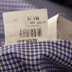 Pre Owned Boss By Hugo Boss Blue Check Cotton Button Front Slim Fit Shirt M