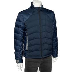Pre Owned Boss By Hugo Boss Two Tone Synthetic Quilted Jacket L
