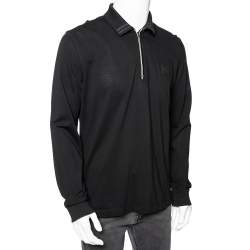 Boss By Hugo Boss Black Pima Cotton Long Sleeve T-Shirt L