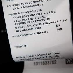 Pre Owned Boss By Hugo Boss Black Striped Wool Single Breasted Suit XXL