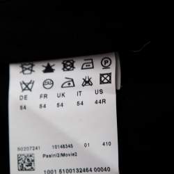 Pre Owned Boss By Hugo Boss Black Striped Wool Single Breasted Suit XXL