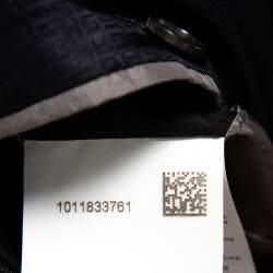 Pre Owned Boss By Hugo Boss Black Striped Wool Single Breasted Suit XXL