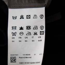 Pre Owned Boss By Hugo Boss Black Striped Wool Single Breasted Suit XXL