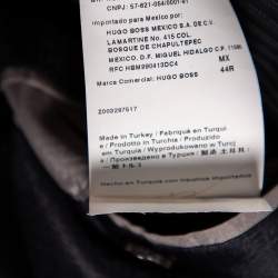 Pre Owned Boss By Hugo Boss Black Striped Wool Single Breasted Suit XXL