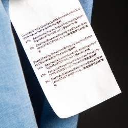 Pre Owned Boss By Hugo Boss Blue Cotton Button Front Slim Fit Stretch Shirt XL