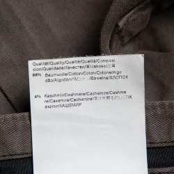 Pre Owned Boss By Hugo Boss Brown Cotton & Cashmere Oklahoma Trousers L