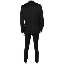 مملوكة مسبقًا بذلة بوس باي هوغو بوس ترافيل صوف أسود مقاس كبير (لارج)