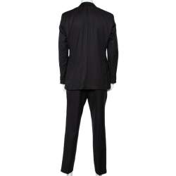 مملوكة مسبقًا Boss By Hugo Boss Black Wool Super110 Suit L