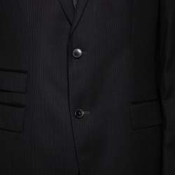 مملوكة مسبقًا Boss By Hugo Boss Black Wool Super110 Suit L