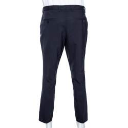 Pre Owned Boss By Hugo Boss Midnight Blue Wool Formal Pants XL