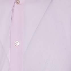 مملوكة مسبقًا قميص بوس باي هوغو بوس قصة إعتيادية أزرار أمامية قطن وردي مقاس متوسط