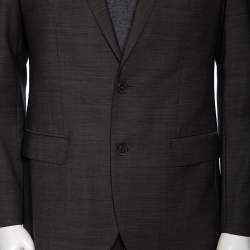 مملوكة مسبقًا Boss By Hugo Boss Grey Wool Huge4/Geniue3 Single Breasted M