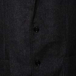 Pre Owned Boss By Hugo Boss Grey Wool Single Breasted Tailored Blazer XXXL 