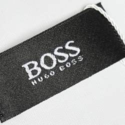 مملوكة مسبقًا قميص بوس باي هوغو بوس قطن أبيض بأزرار أمامية مقاس متوسط - ميديوم