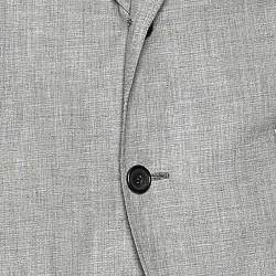 Boss By Hugo Boss Grey Linen Button Front Blazer XXL
