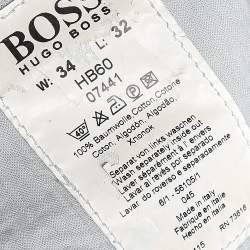 Pre Owned Boss By Hugo Boss Blue Wash Faded Effect Denim Regular Fit Jeans L