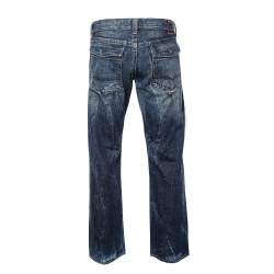 Pre Owned Boss By Hugo Boss Blue Wash Faded Effect Denim Regular Fit Jeans L