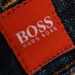 Pre Owned Boss By Hugo Boss Blue Wash Faded Effect Denim Regular Fit Jeans L