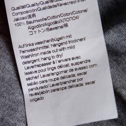 مملوكة مسبقًا تي شيرت بوس باي هوغو بوس تريكو قطن رصاصي رقبة مستديرة مقاس كبير (لارج)