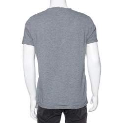 مملوكة مسبقًا تي شيرت بوس باي هوغو بوس تريكو قطن رصاصي رقبة مستديرة مقاس كبير (لارج)