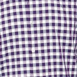 Pre Owned Boss By Hugo Boss Purple Checkered Cotton Jaron Slim Fit Shirt L