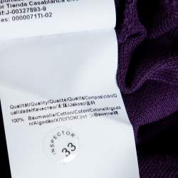 مملوكة مسبقًا تي شيرت بوس باي هوغو بوس  بولو قطن بيكيه بنفسجي بقصة ضيقة مقاس كبير جدًا جدًا جدًا - إكس إكس إكس لارج