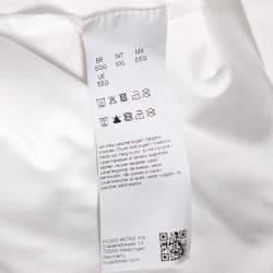 مملوكة مسبقًا تي شيرت بولو بوس باي هوغو بوس شبك و قطن أبيض بطبعة الشعار مقاس كبير جدًا جدًا - إكس إكس لارج