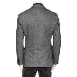 Pre Owned جاكيت بلايزر بوس باي بوس هاديك1 طبقات ألياف صناعية وصوف رصاصي مقاس وسط ( ميديوم )