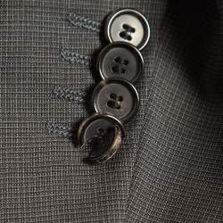Boss By Hugo Boss Charcoal Grey Micro Checked Wool The Grand/Central US Suit L 