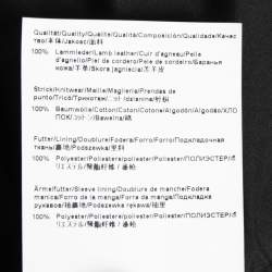 Pre Owned جاكيت بوس باي هوغو بوس نيلاس _ 1 بايكر جلد أسود بسحاب أمامي مقاس كبير