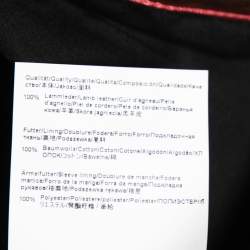 مملوكة مسبقًا جاكيت بوس باي هوغو بوس لودين جلد بني بسحاب أمامي مقاس كبير