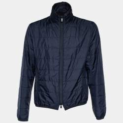 Pre Owned Boss By Hugo Boss Navy Blue Cotton Blazer & Quilted Jacket Set  XXL