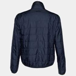 Pre Owned Boss By Hugo Boss Navy Blue Cotton Blazer & Quilted Jacket Set  XXL