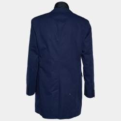 Pre Owned Boss By Hugo Boss Navy Blue Cotton Blazer & Quilted Jacket Set  XXL