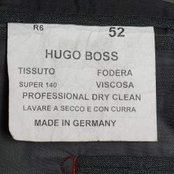 Pre Owned Boss By Hugo Boss Grey Super 140s Wool Blazer XL
