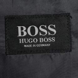 Pre Owned Boss By Hugo Boss Grey Super 140s Wool Blazer XL