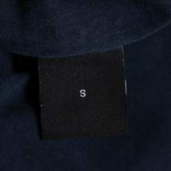 مملوكة مسبقًا Boss By Hugo Boss Blue Logo Embroidered Crew Neck T-Shirts S