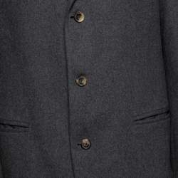 Pre Owned بليزر بوس باي هوغو بوس صوف رمادي فينتدج مقاس كبير جدا