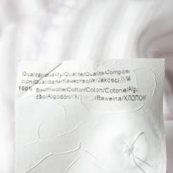 Pre Owned قميص بوس باي هوغو بوس قطن مخطط أبيض مقاس كبير جدا جدا