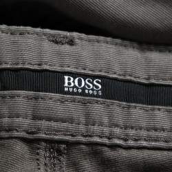 Boss By Hugo Boss Grey Cotton Oklahoma Trousers M Waist 34" 