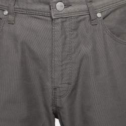 Boss By Hugo Boss Grey Cotton Oklahoma Trousers M Waist 34" 