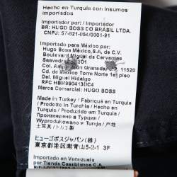 Pre Owned Boss By Hugo Boss Navy Blue Cotton Jerris Slim Fit Shirt L